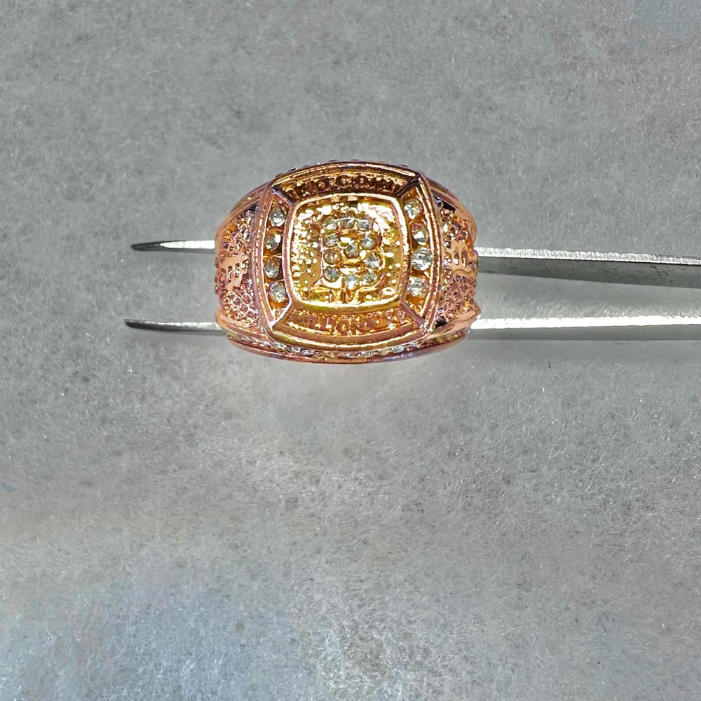 Rose ring for man with CZ